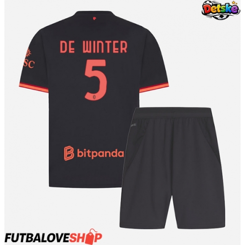 Dres AC Milan Koni De Winter #5 Tretina pre deti 2026-27 Krátky Rukáv (+ trenírky)